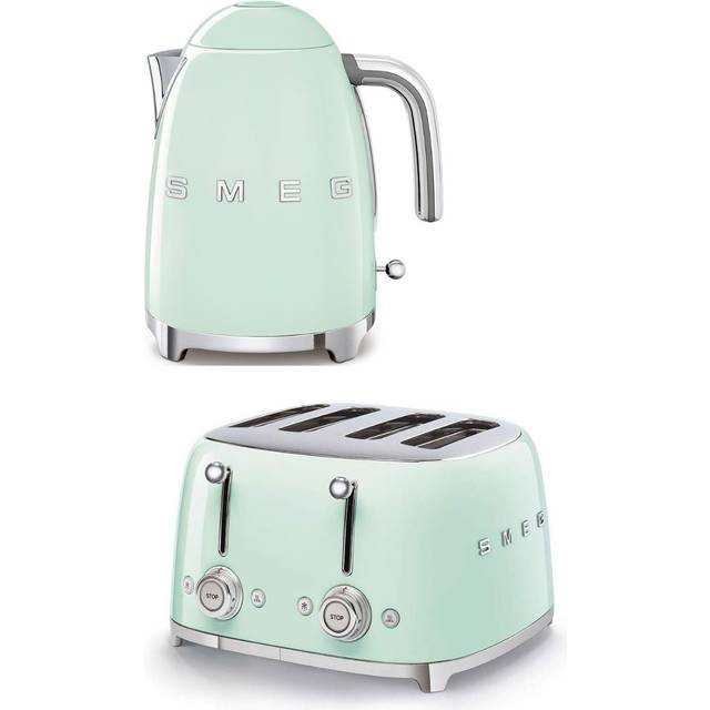Smeg Bundle Set TSF03 4-Slice Toaster & KLF03 Kettle Bundle Set - Pastel Green