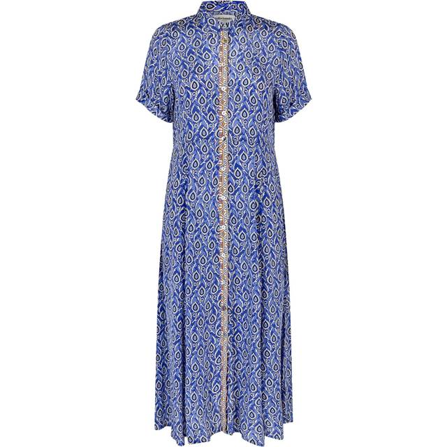 Lollys Laundry Blakell Maxi Dress SS Dam Maxiklänningar Stl. M - Från Magasin - Blue (M)
