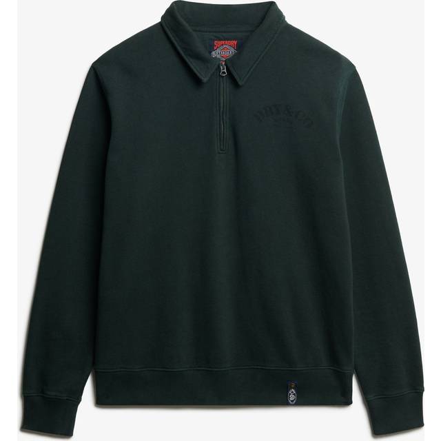 Superdry Merchant Store Quarter Zip Cotton Knit Jumper