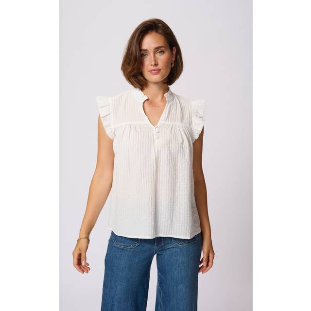 KAFFE Kaliany Via Blouse |Kräm |46