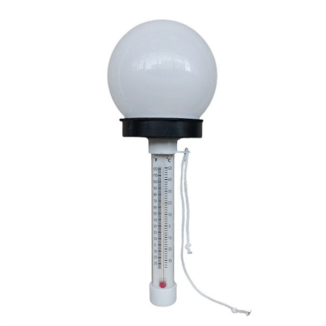 Pool Thermometer Floating Pool Thermometer with Solar Powered LED Light for Pool Pond Spa Hot Tub Water Therapeutic Bath
