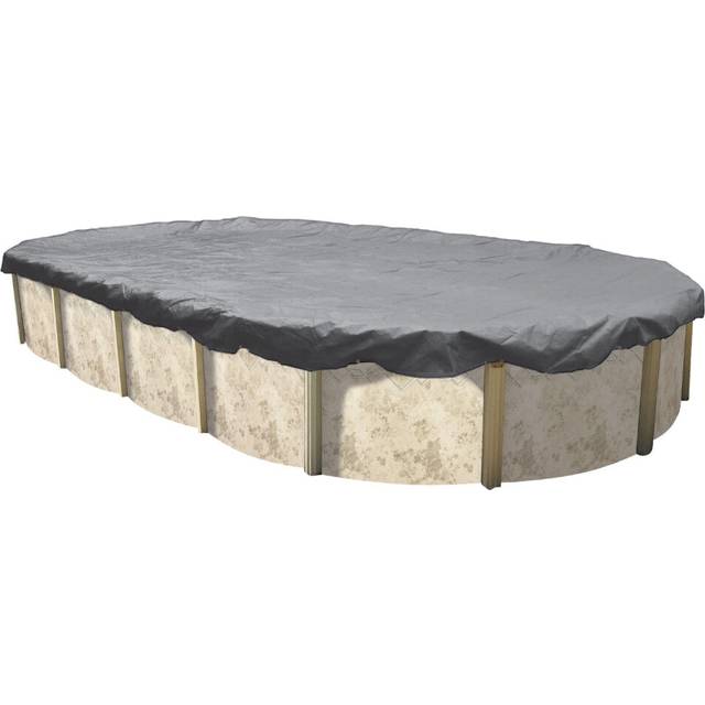 In The Swim 12' x 24' Oval Above Ground Winter Cover  Super Polar Plus - 16 Year - 12 x 12 Scrim - Winch and Cable Included