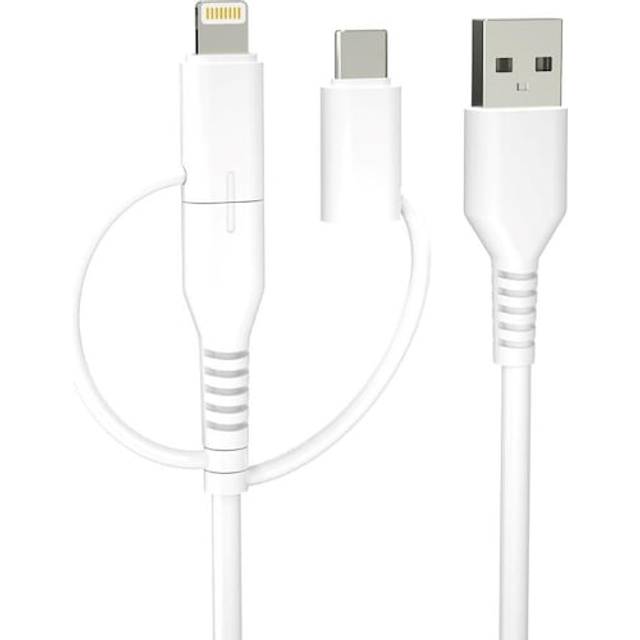 Forever 3in1 USB-A till USB-CMicro-USBLightning Kabel 1.5m