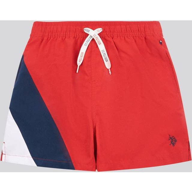 Boys Blue Side Stripe Swimming Trunks - Navy (9/10 Years)