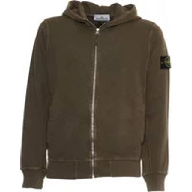 Hoodie à glissière en coton - Vert - XL