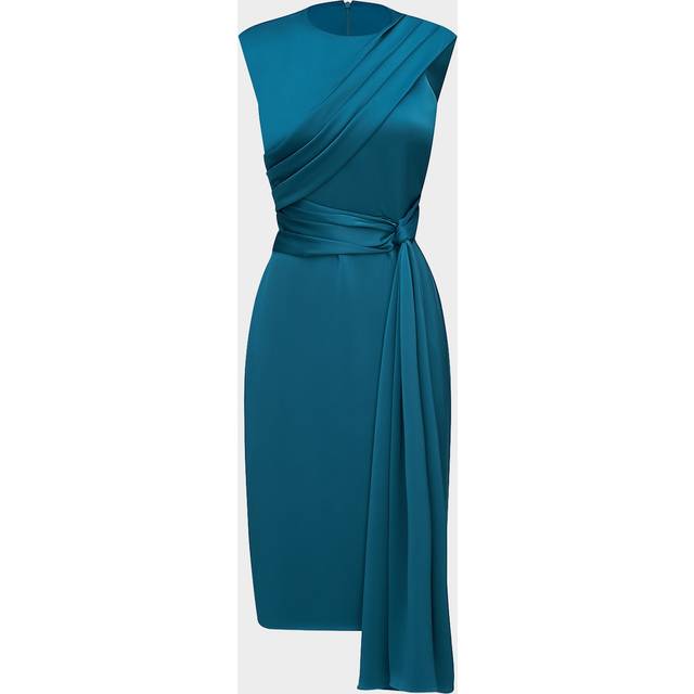 Theia Josie Draped Cocktail Dress