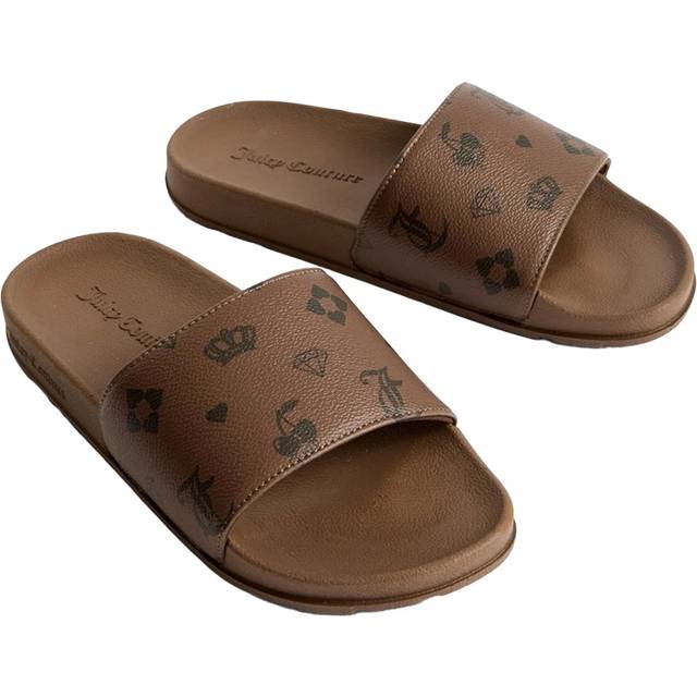 (3 UK, Black/Brown) Juicy Couture Womens/Ladies Mia Monogram Sliders