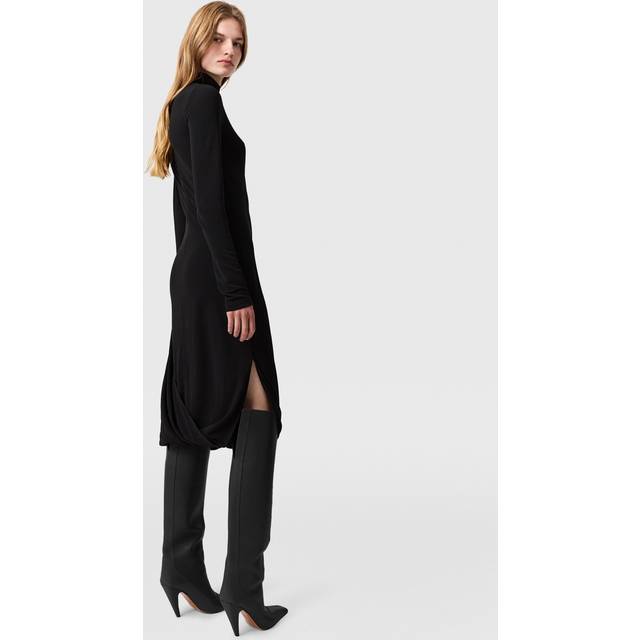 Stella McCartney - Asymmetric Cape Midi Dress, Woman, Black, Size: 40