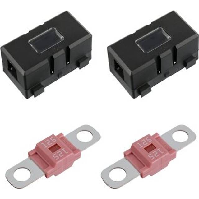 2 Pcs ANS Car Fuse Holders and 2 Pcs High Current Bolt-on Midi Fuses 125A Amp for Cars Trucks Vehicles