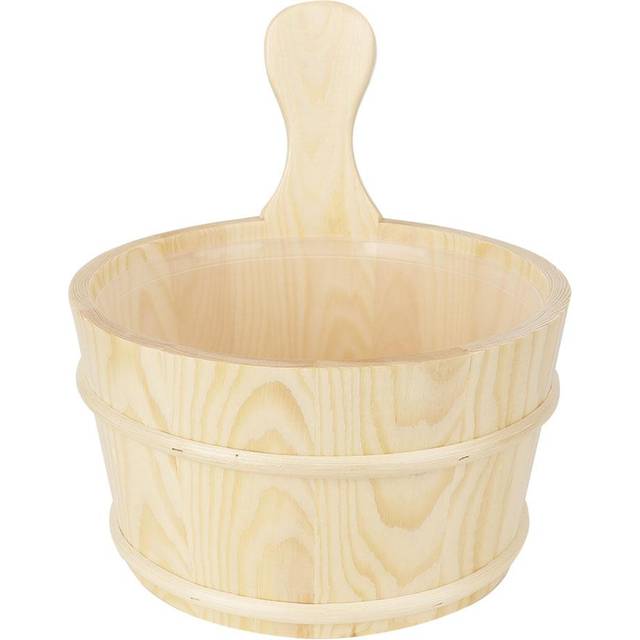 Bathroom Natural Sauna Barrel Bucket with Inner Liner Supplies Accessories for Sauna Room