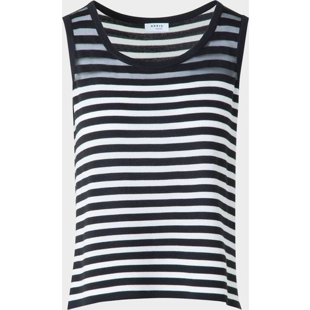 Kodak Stripes Merino Wool Tank Top - BLACK-CREAM - 16
