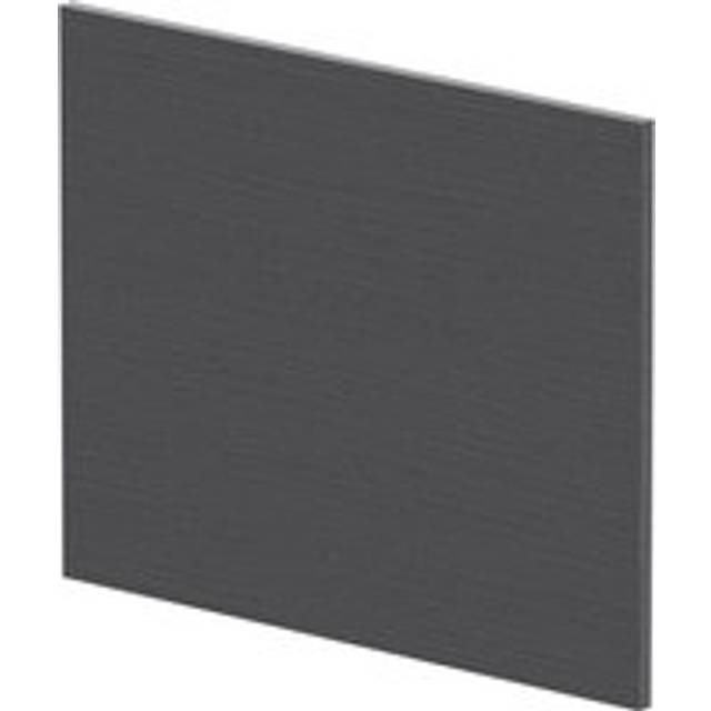 1700mm Edge/Power L Shape Square End Bath Panel - Textured Woodgrain Graphite Grey