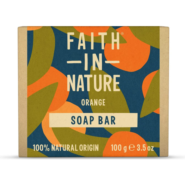 Faith in nature natural orange hand soapbar detoxifying vegan&cruelty free nosls