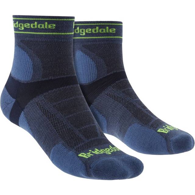 Bridgedale - Mens Running Ultralight Merino Sport Socks - Blue Merino Wool - Size UK 9-11