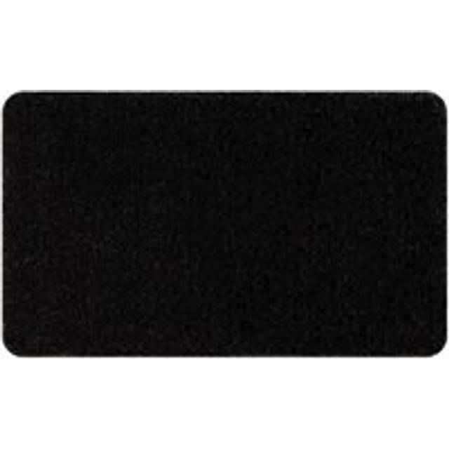 Rugsx - Bathroom rug santa plain, non-slip, soft - black black 50x80 cm