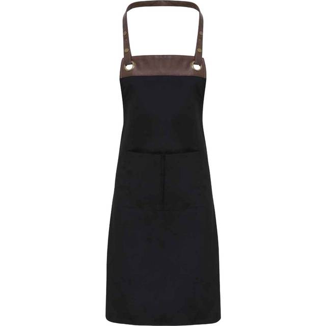 (One Size, Black/Brown Denim) Premier Espresso Bib Apron