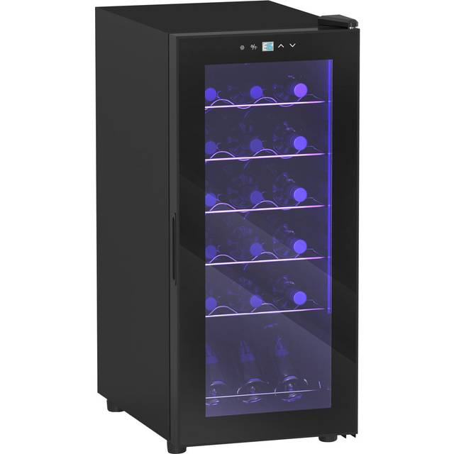 17 Stories 34.5cm 18 Bottle Single Zone Freestanding Wine Refrigerator - Black (78cm H X 34.5cm W X 45cm D)