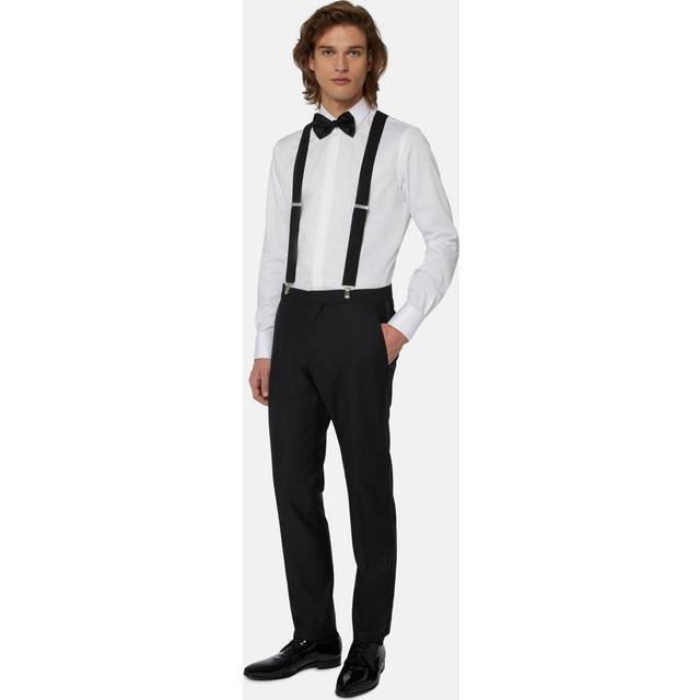 Boggi Milano, Skjorta, Herr, XL, Bomull, Cotton Satin Slim Fit Skjorta - white (XL)