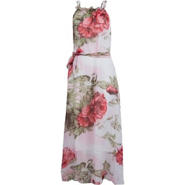 Summer elegant boho lotus leaf big hem chiffon maxi flowers dress h2p92823