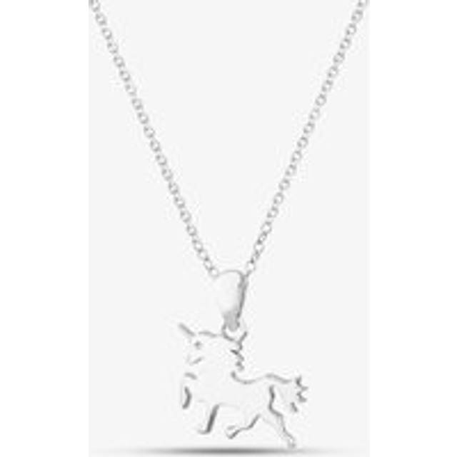 Silver Mini Plain Unicorn Pendant Necklace SPG0105A