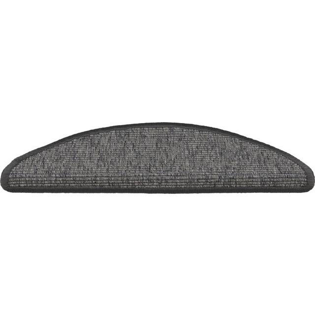 Hykkon Mccormack Self-Adhesive Non-Slip Stair Tread Dark Grey Semi-Circle 17cm x 56cm