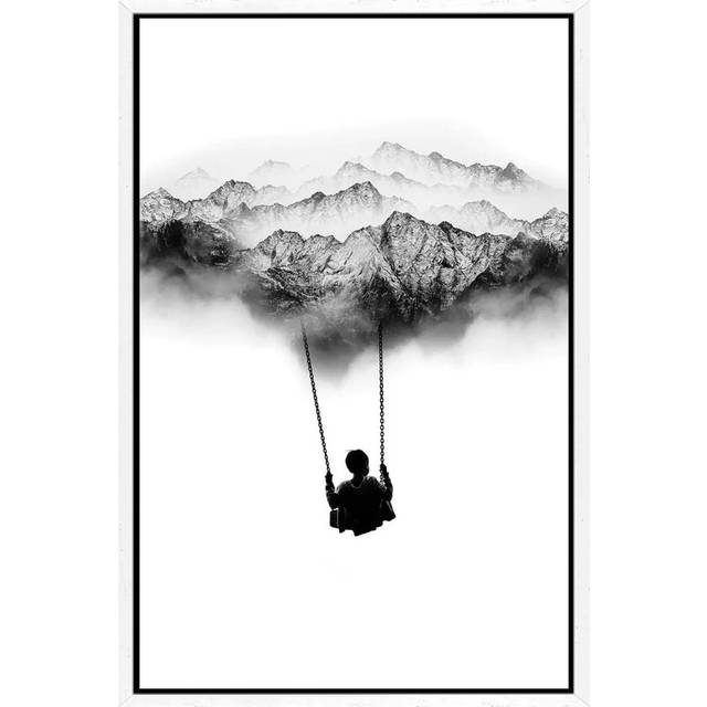 Mountain Swing - White Floater Frame (101.6cm H x 66.04cm W)