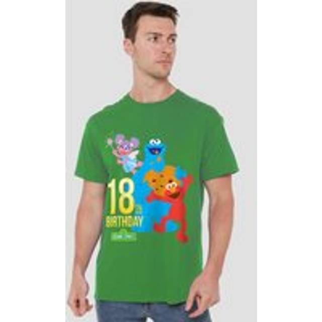 Sesame Street 18Th Birthday T Shirt, Kelly Green - L