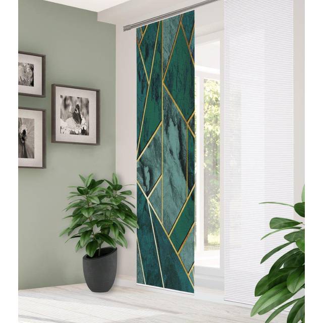 Polyester Semi Sheer Track Insert Sliding Panel Panel - Green (60cm W X 245cm H)