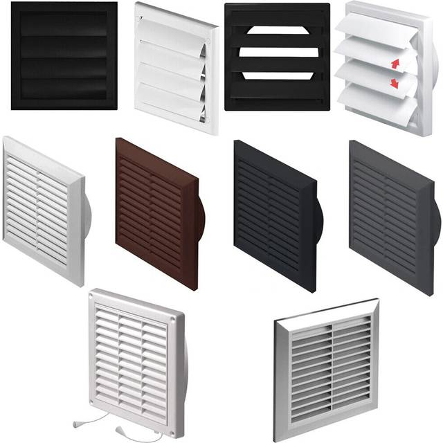 Duct gravity flaps 190mm x 190mm / 100mm ventilation cover air vent grille