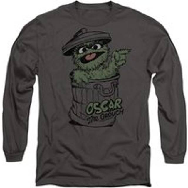 Sesame Street Early Grouch Long Sleeve T-Shirt, Charcoal - M