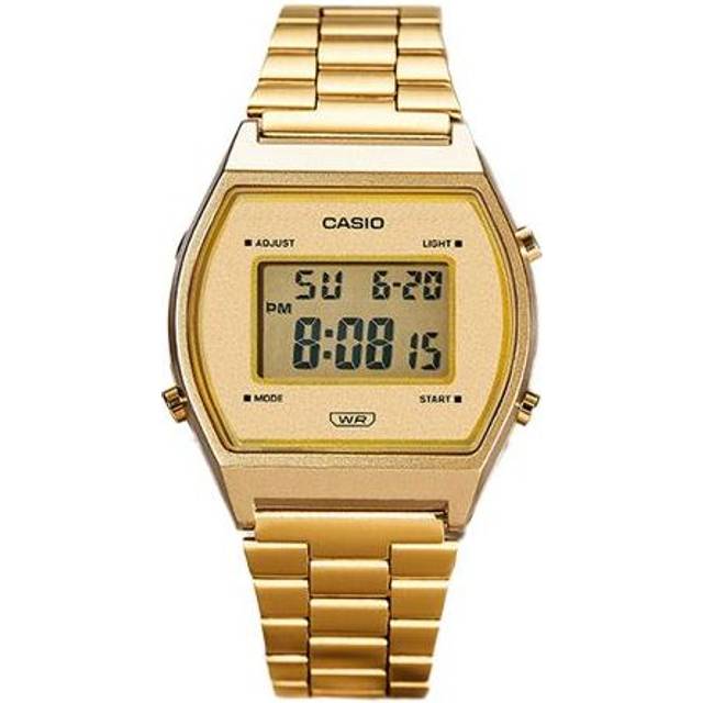 Men's CASIO VINTAGE Series Retro Small Watch Color Classic Small Mens Gold Digital B640WGG-9D - Free