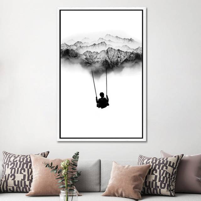 Mountain Swing - White Floater Frame (152.4cm H x 101.6cm W)