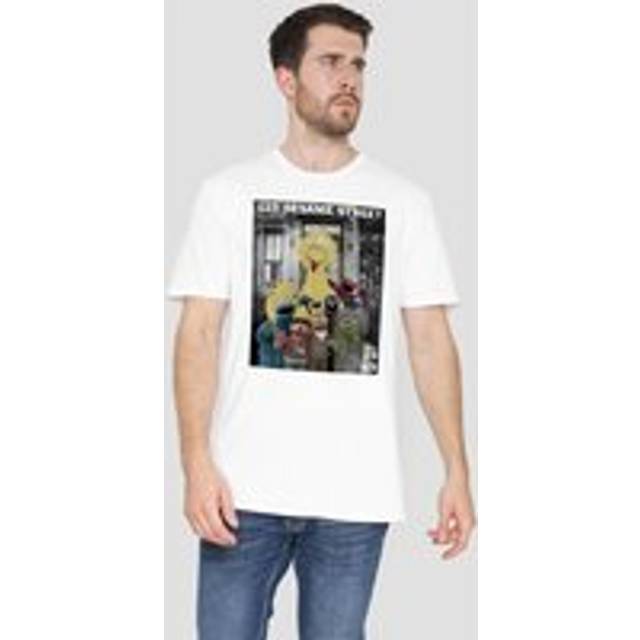 Sesame Street Best Address T Shirt, White - XL