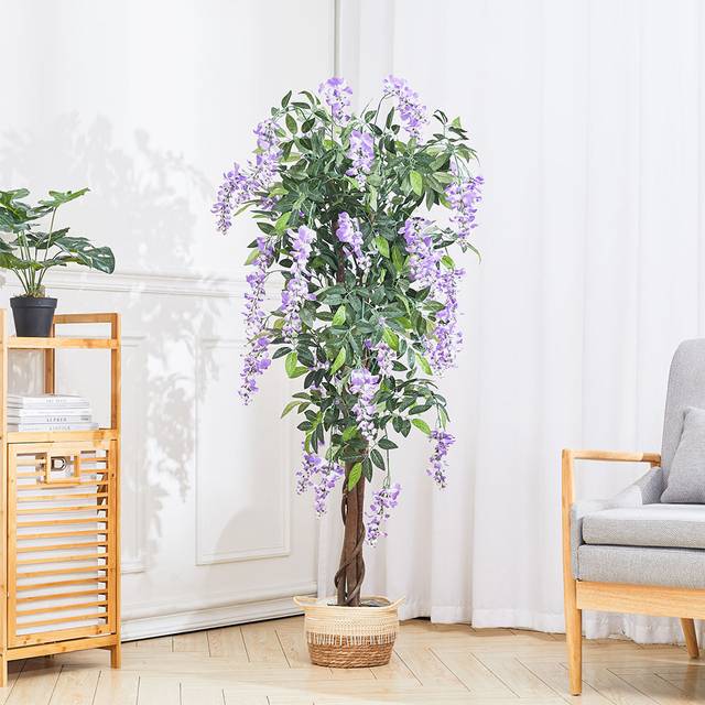 150cm Plant - Green;Purple (150cm H X 19cm W X 19cm D)