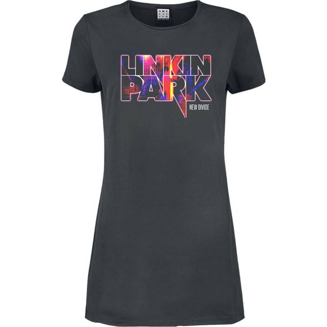 (L, Charcoal) Amplified Womens/Ladies New Divide Linkin Park T-Shirt Dress