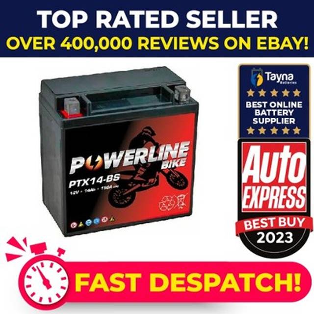 Agm motorbike battery for honda atv quad bike foreman fourtrax replaces ytx14-bs