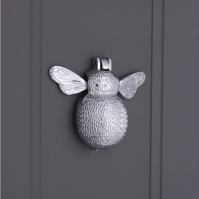 Spira Brass Bumble Bee Door Knocker Polished Chrome, Silver