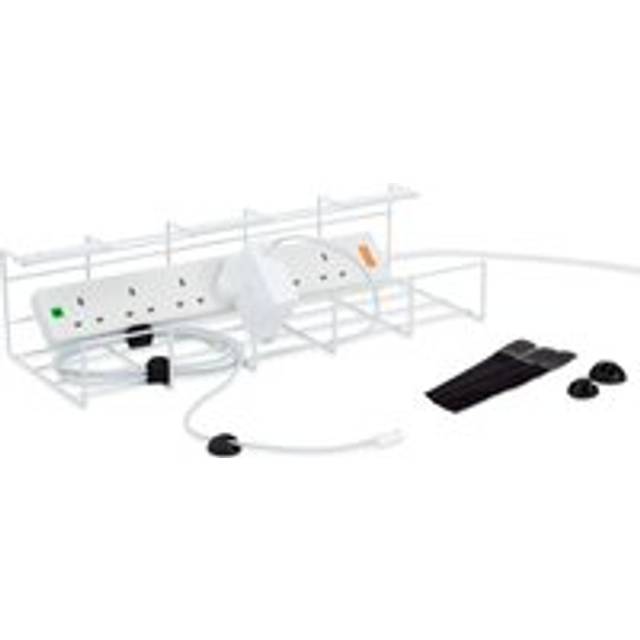 Under Desk Cable Management Tray - White - One Size