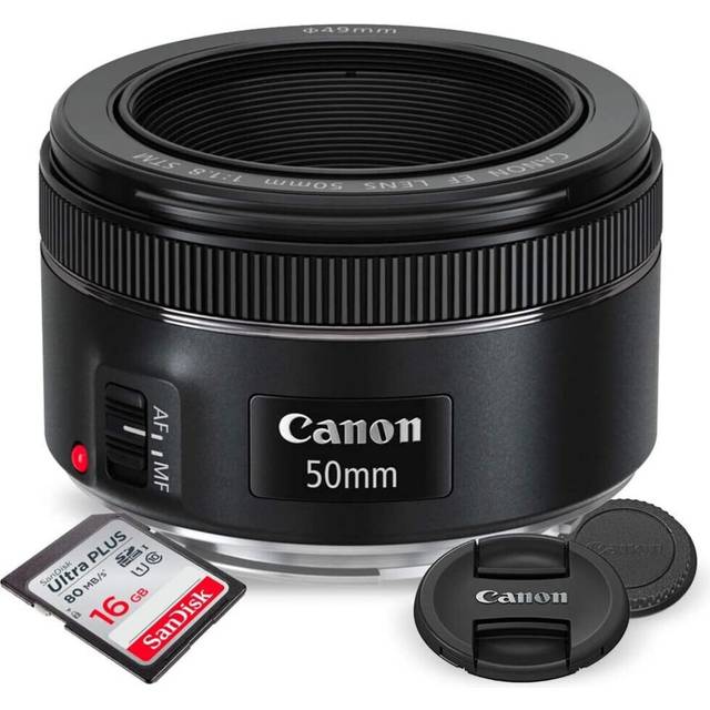 Canon EF 50mm f/1.8 STM Lens and Deluxe Bundle