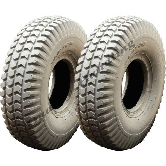 grey mobility scooter tyres 260x85, 3.00-4, non marking - set of 2