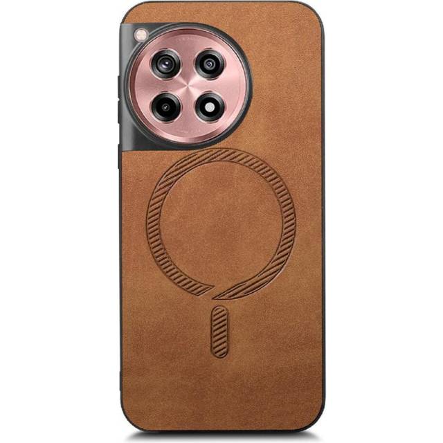 (Brown) Flip Case for Oneplus Ace 3 5g Lightweight Slim Wireless Charging Magsafe Car Mounts