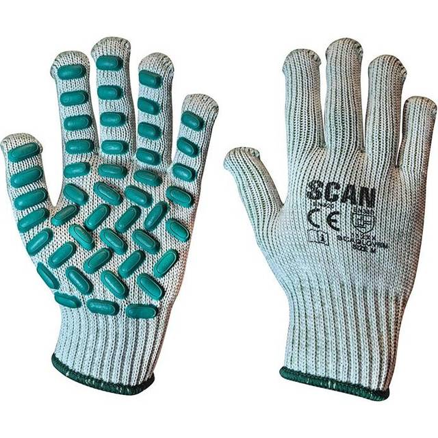 (Size 11 Extra Extra Large, Multi Colour) Scan Vibration Resistant Latex Foam Gloves