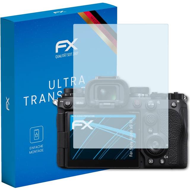 Atfolix 3x screen protection film for sony alpha a9 iii screen protector clear