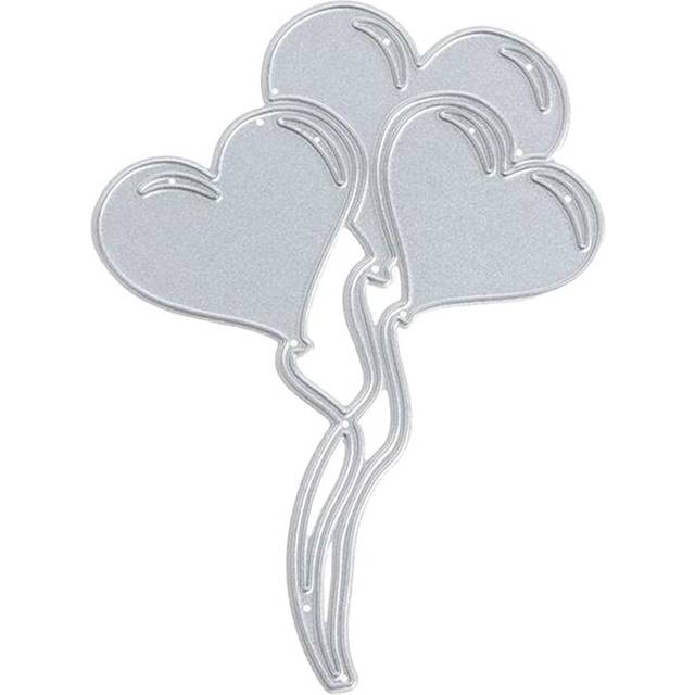 Cutting Die Metal Love Heart Balloon Die Cuts Stencils Scrapbooking Emboosing Template for Valentine's Day Card Making Craft Decor