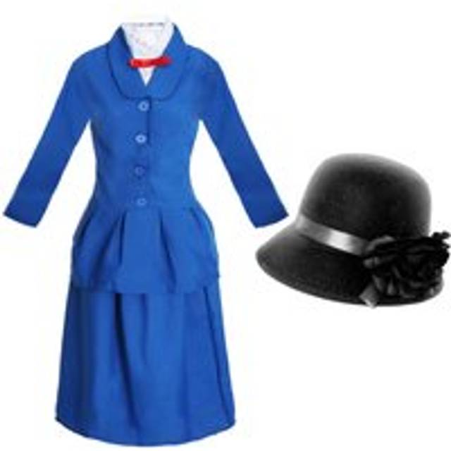 Ladies Magical Nanny Costume - Cloche Hat - Large