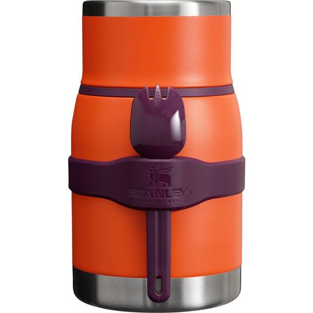 Stanley Adventure To Go Insulated Food Jar with Cup Lid and Spork  24oz  Stainless Steel Insulated Food Container  BPAFree a
