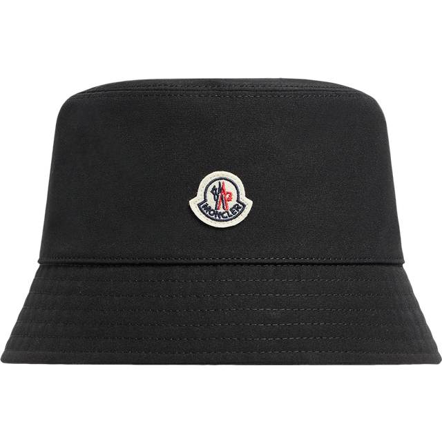 Moncler, Accessoarer , Dam, S, Bomull, Svart Bucket Hat Stiligt Solsskydd