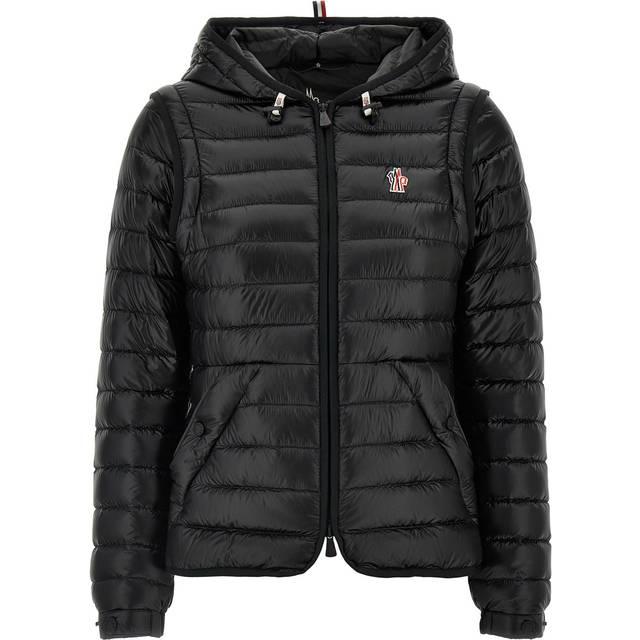 Black Down Jacket with Logo