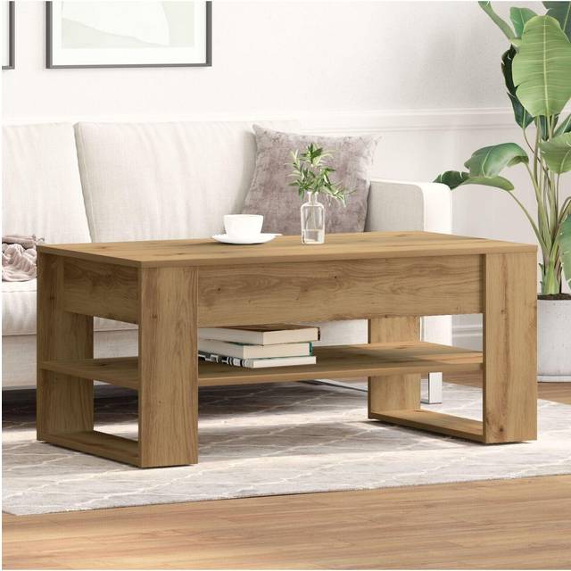 Coffee Table Artisan oak Solid oak wood Medium Coffee Table - Brown - One Size