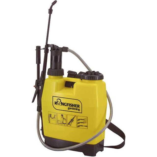 16L Garden Knap sack, Back Pack Pressure Sprayer for Weeds & Fertiliser - Yellow - One Size